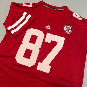 Adidas Nebraska Huskers Football Jersey 87 Red 2XL Mens